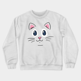 cat face mask and cartoon fashion Crewneck Sweatshirt